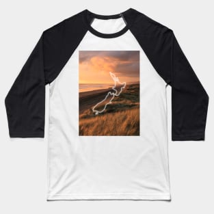 New Zealand Country Map | Luminous Landscapes Baseball T-Shirt